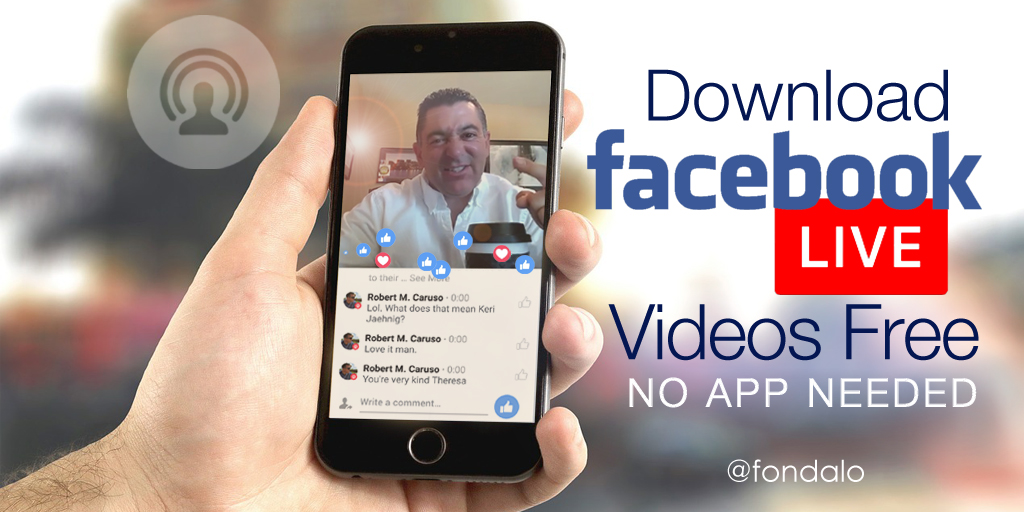 how to download facebook live videos