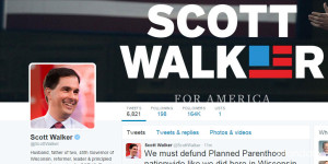 republican candidate twitter comparison - Scott Walker
