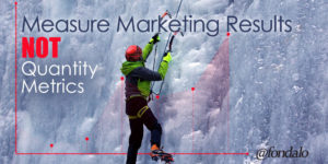 Business outcome measurement is more important for marketing than quantity metrics!