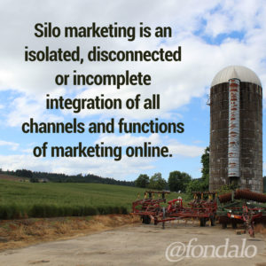Silo marketing is a disconnected or limited use of digital marketing channels