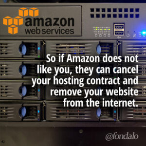 Amazon AWS service can shutdown your website